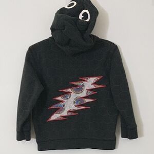 Circo Black Kids Hoodie with Lightning Patch and Eye Hood